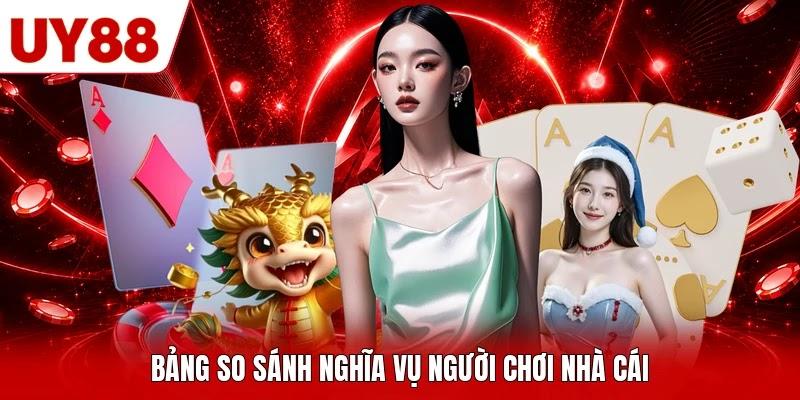 Bảng so sánh nghĩa vụ người chơi nhà cái Bảng so sánh nghĩa vụ người chơi nhà cái